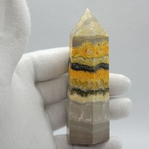 Bumblebee Jasper Chunky Tower with Druzy & Banding